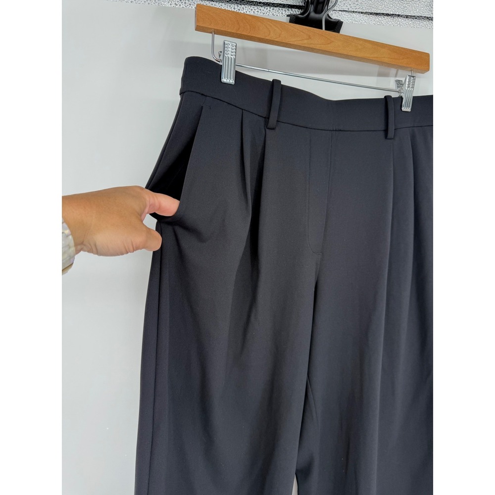 Lululemon Daydrift High Rise Trouser Short Wide-Leg Pants Black Pleated W5HCQS L - Picture 2 of 13